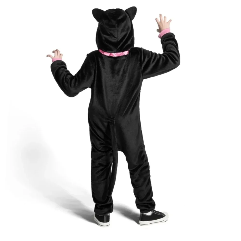 Black Cat Jumpsuit/Pajama Costume Size 3T